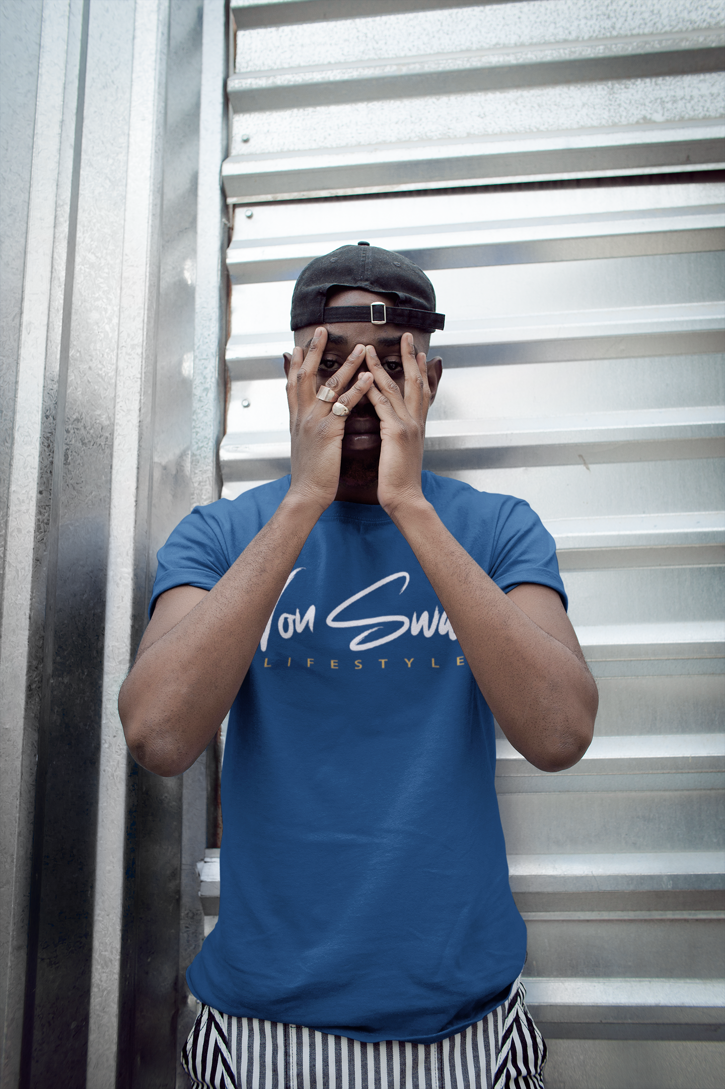 Navy Blue/White/Gold