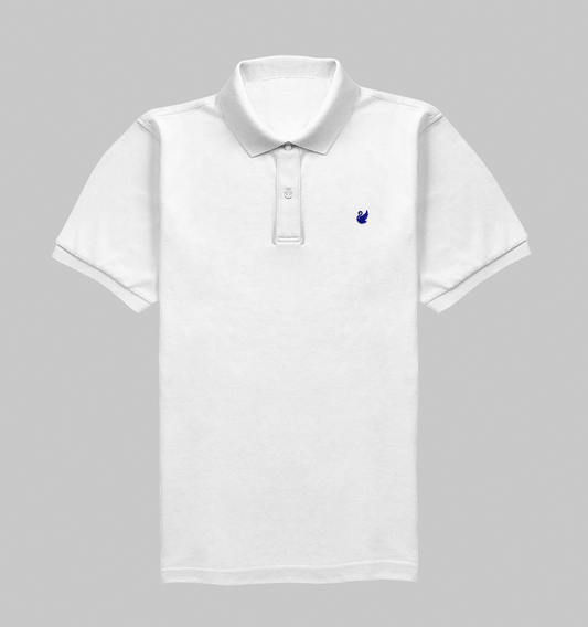 White/Royal Swan Polo Shirt